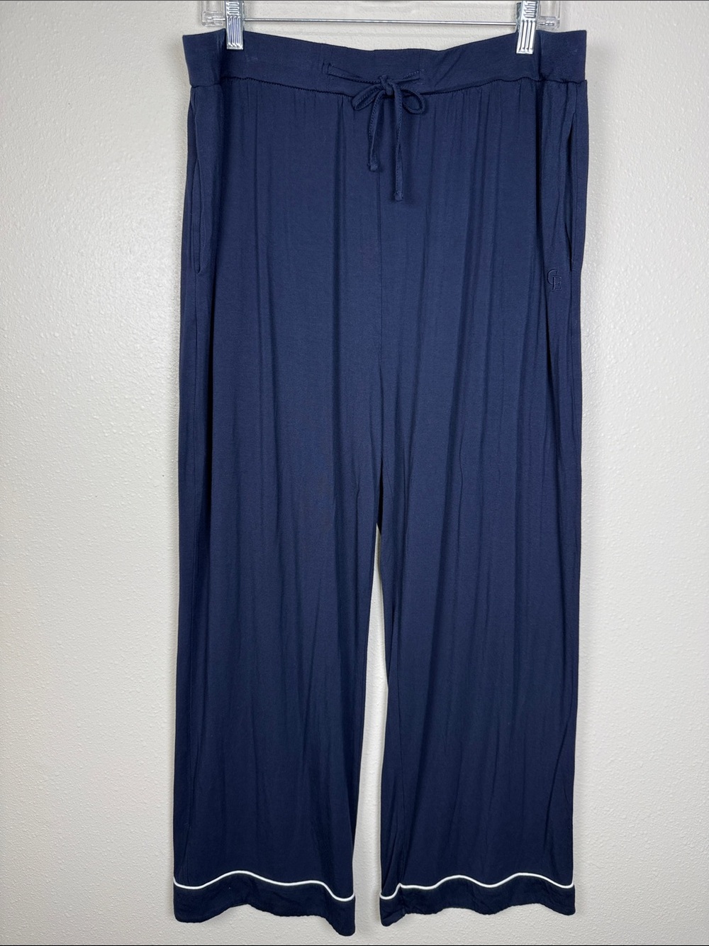 Cozy Earth Bamboo Pajama Pant XXL Navy Lounge Sleep Piped Stretch Comfort Pocket
